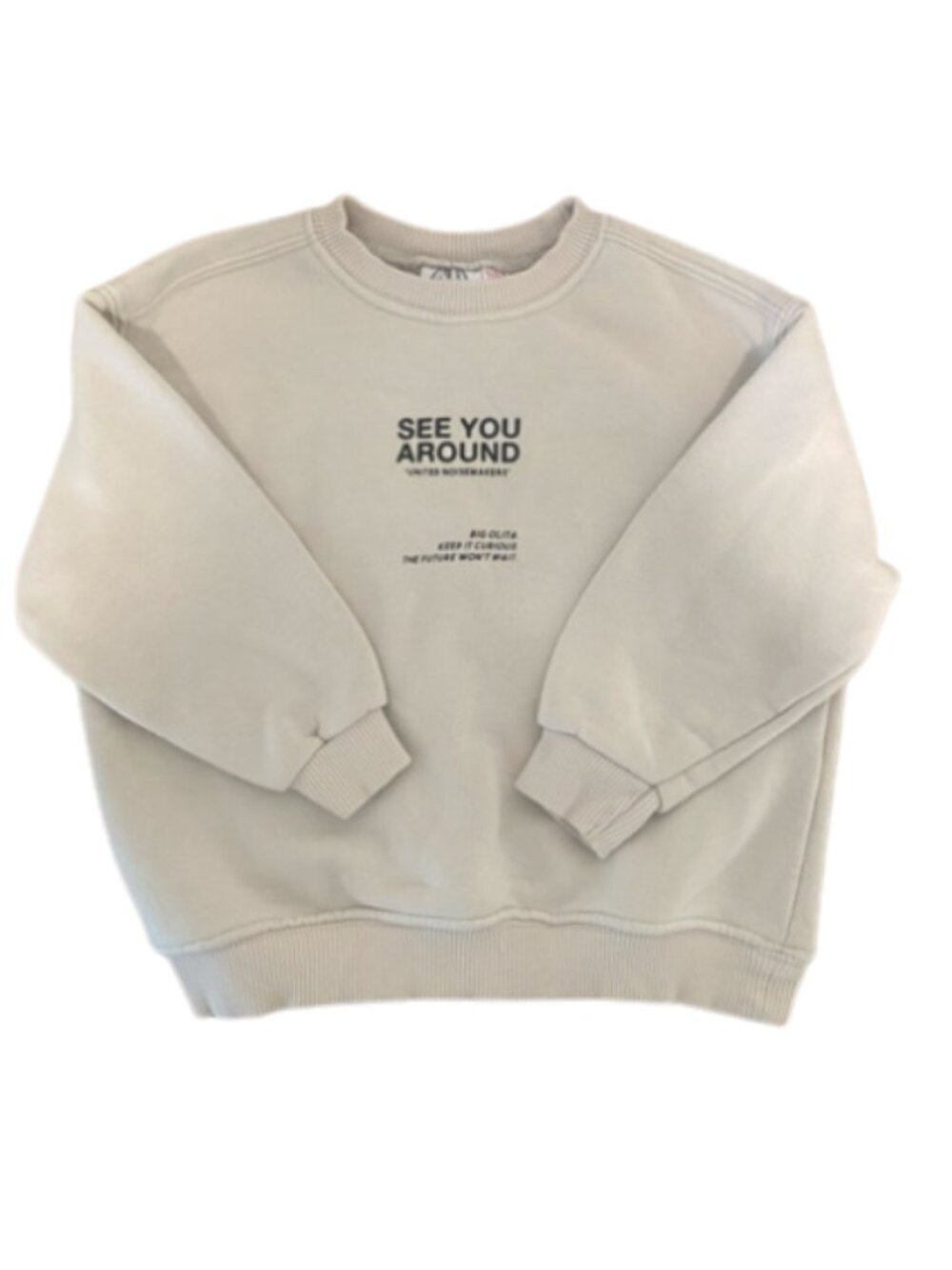 ZARA baby 18-24 mo neutral graphic crewneck sweatshirt LIKE NEW gender neutral